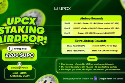 upcx's-latest-staking-airdrop-campaign-for-october,-promoting-financial-democratization.